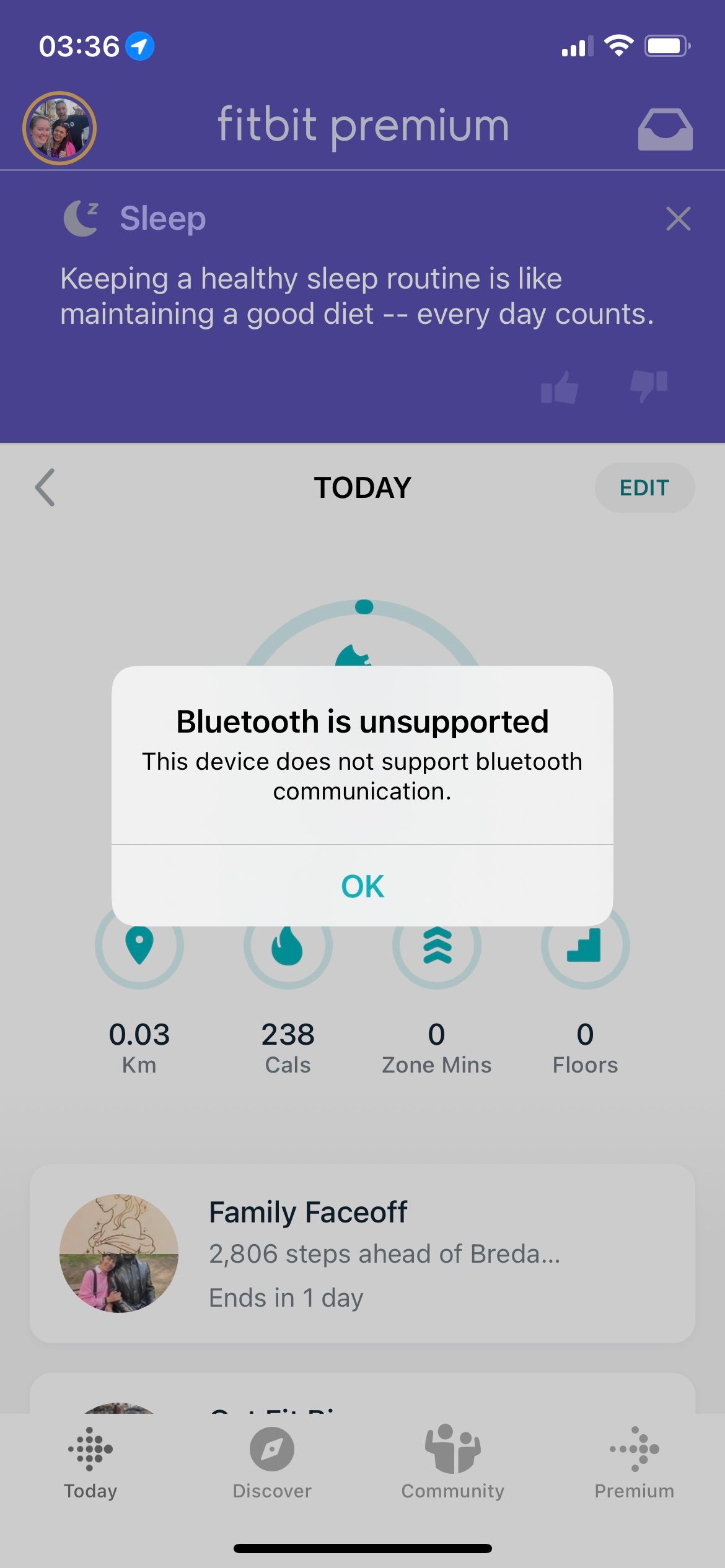 Solved Unsupported Bluetooth warning Fitbit Community