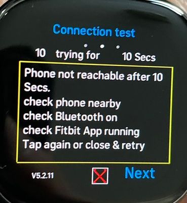 Fitbit will not discount connect to phone