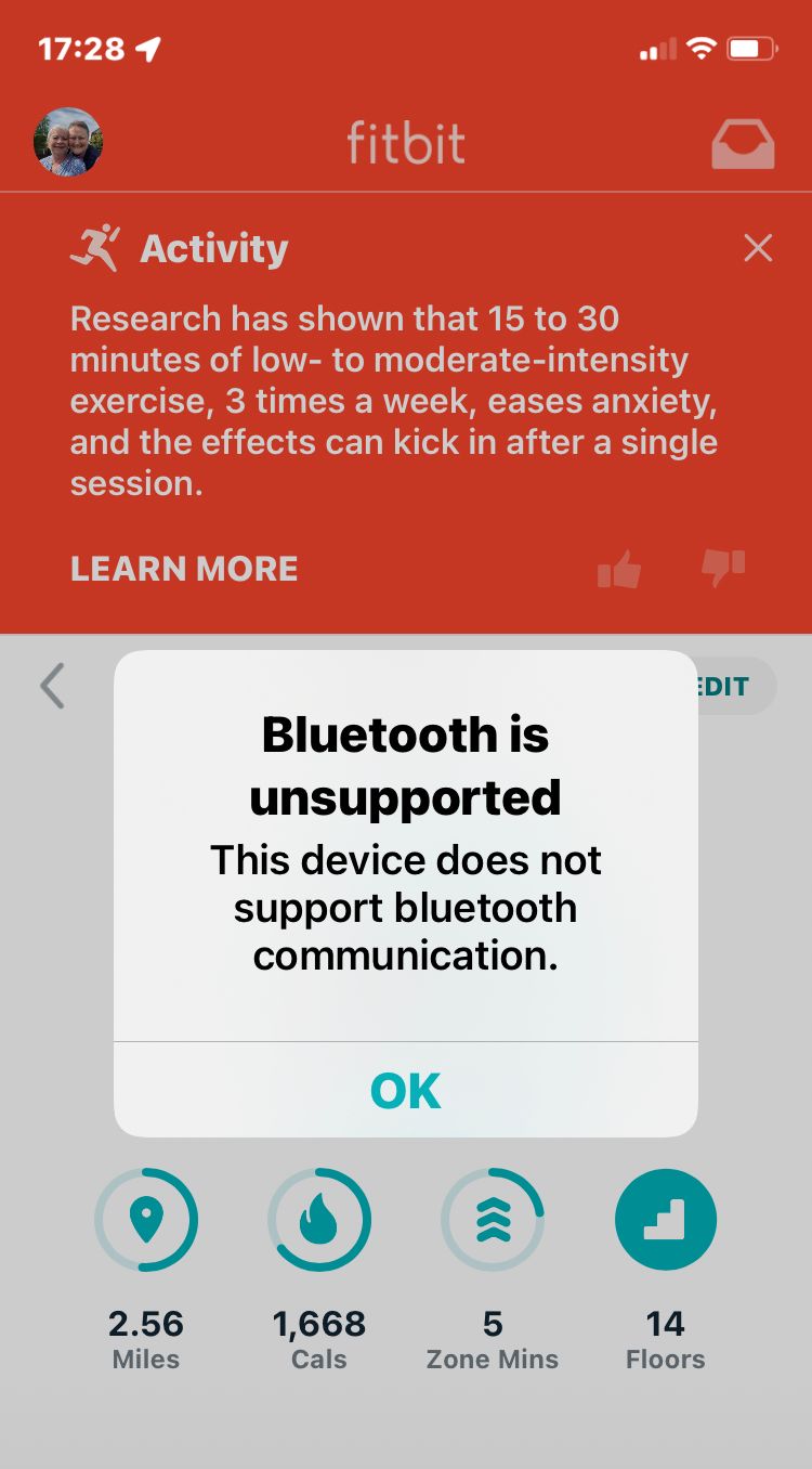 Fitbit one bluetooth online not working