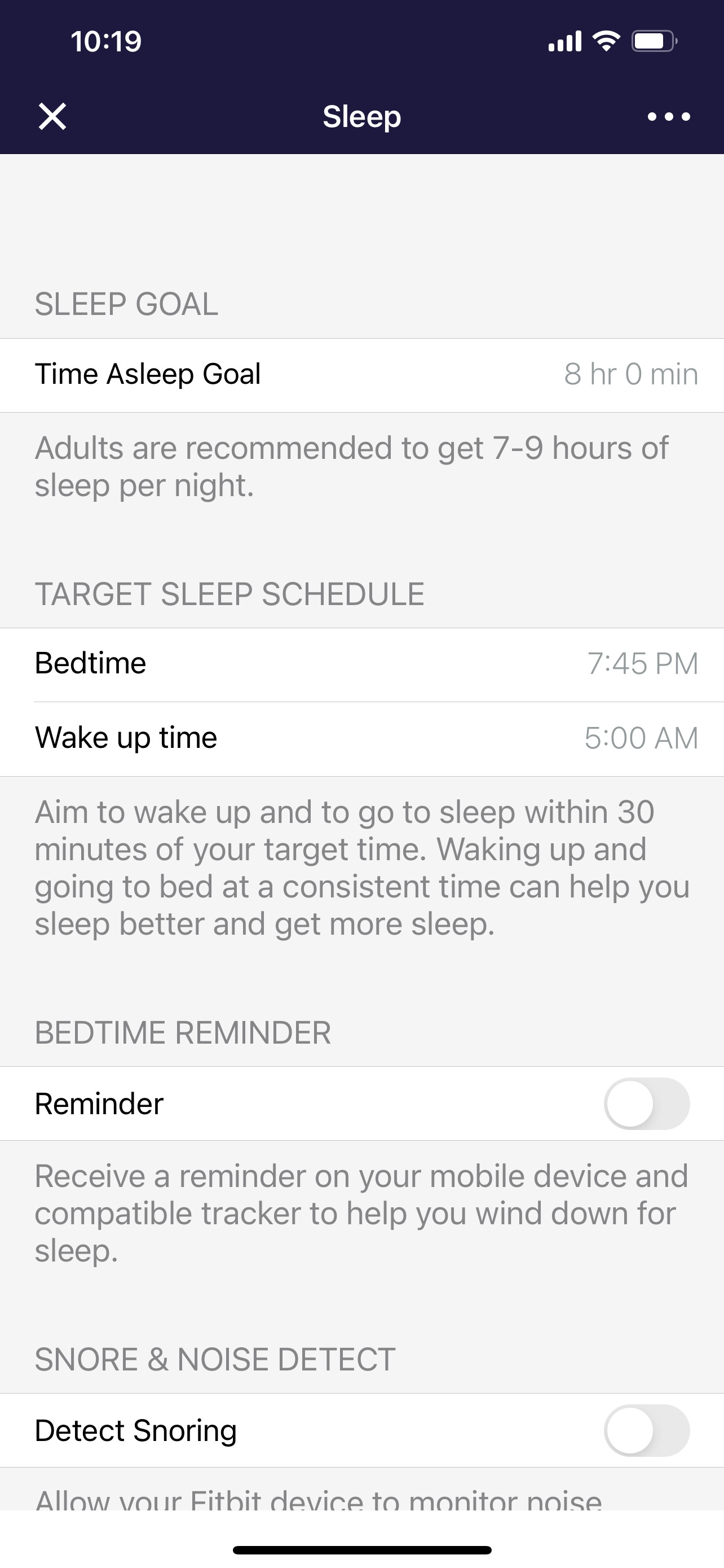 Fitbit snore online detection