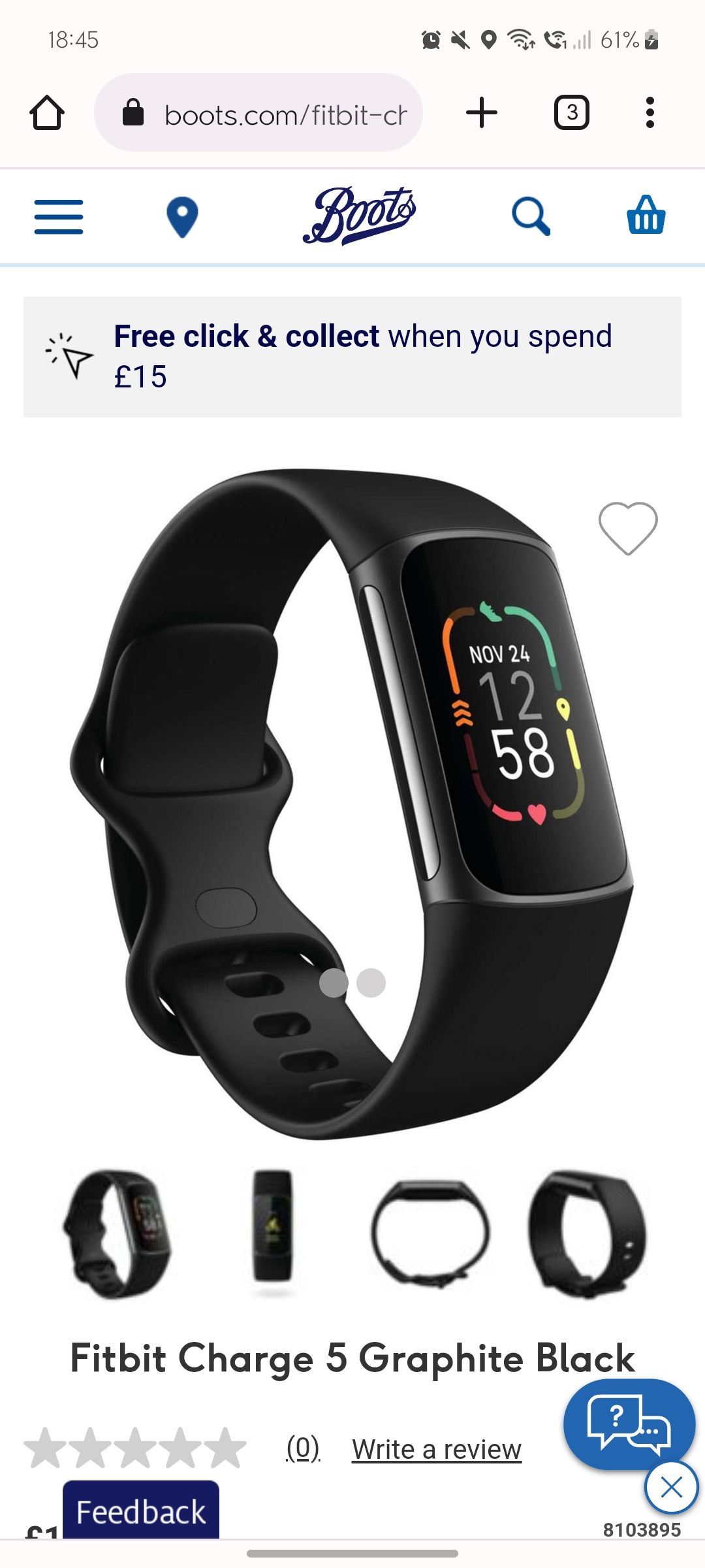 Fitbit charge 3 discount clock face options