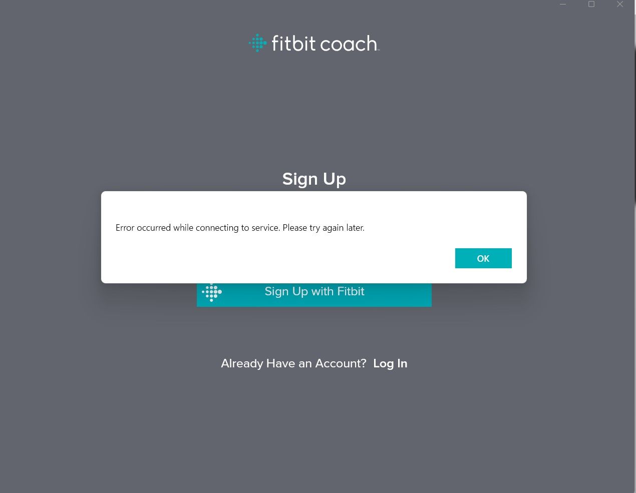 Fitbit connect not online working