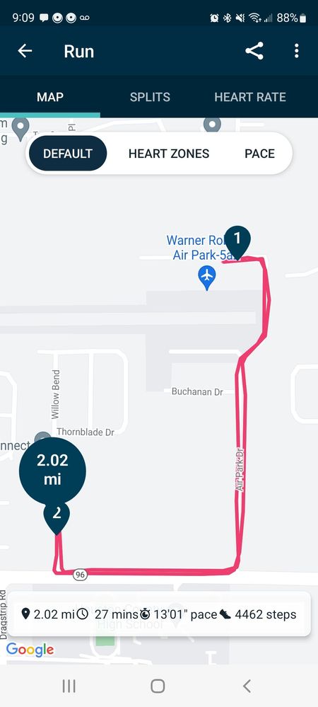 Today's Run