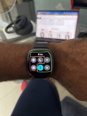 The touchscreen is not working on the part of the screen rounded with red .