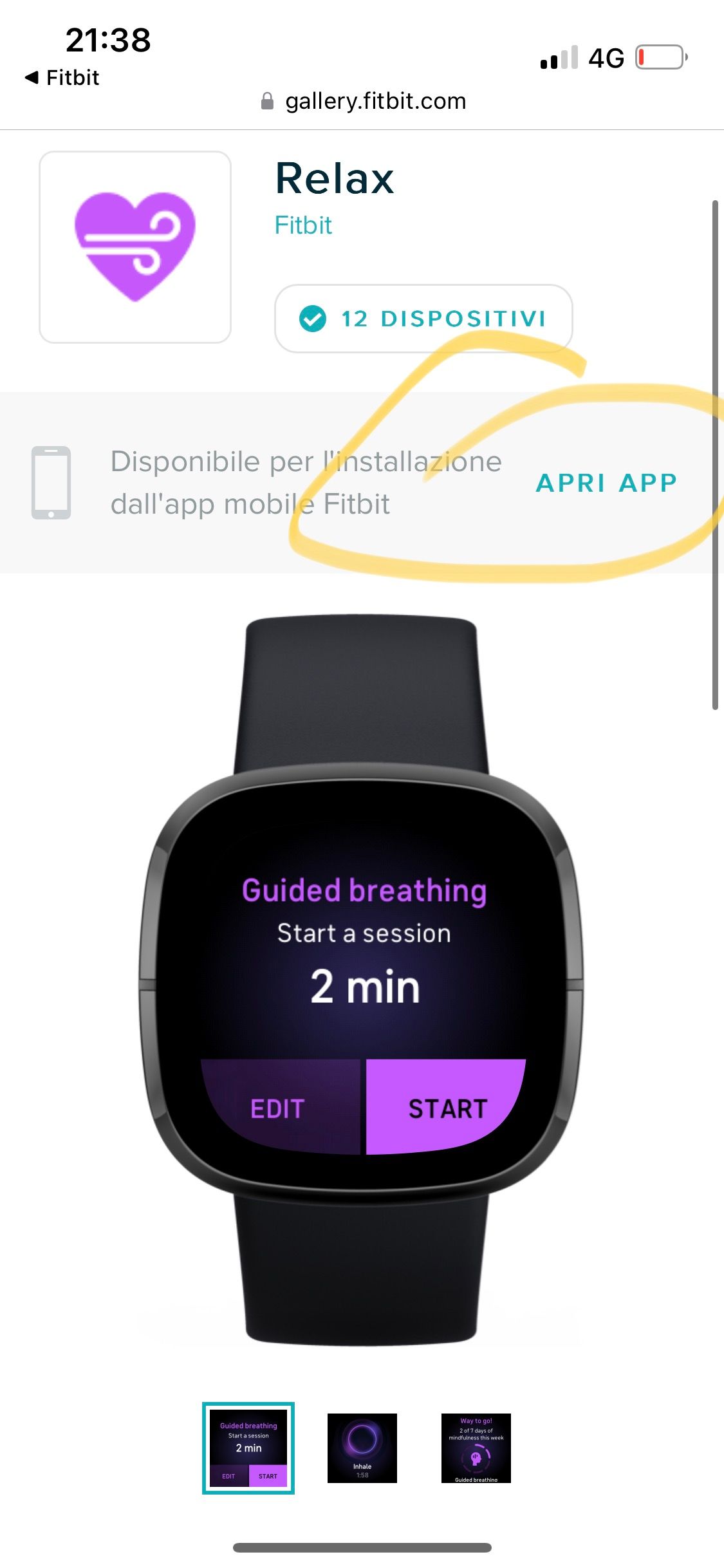 App relax con Charge 5? Fitbit Community