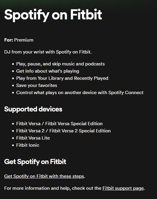 Fitbit with offline spotify sale