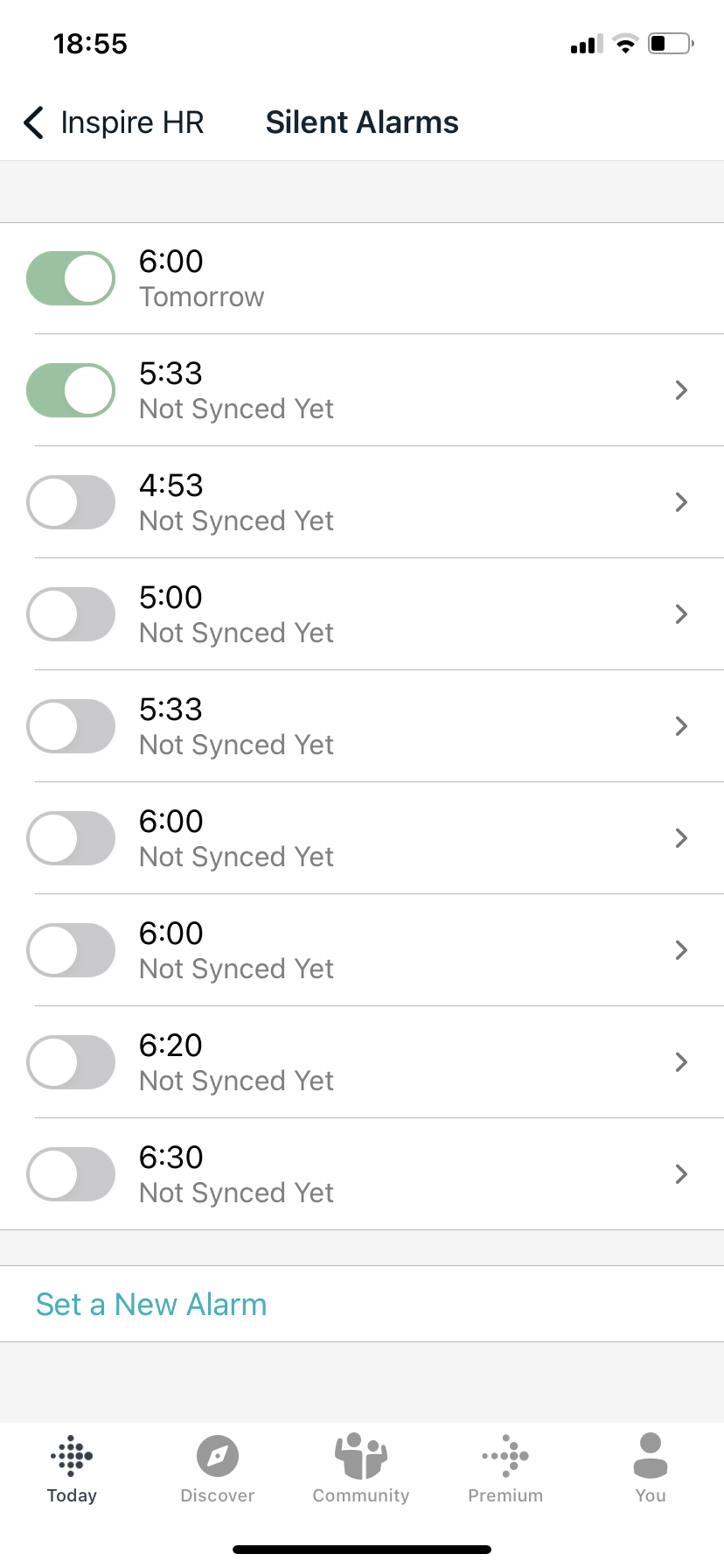Solved Alarms won’t sync on Inspire Page 4 Fitbit Community