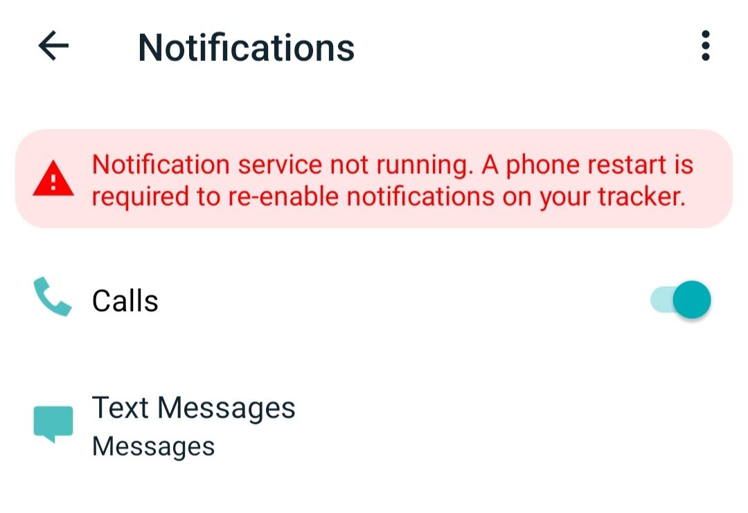 "Notification service not running" Fitbit Community