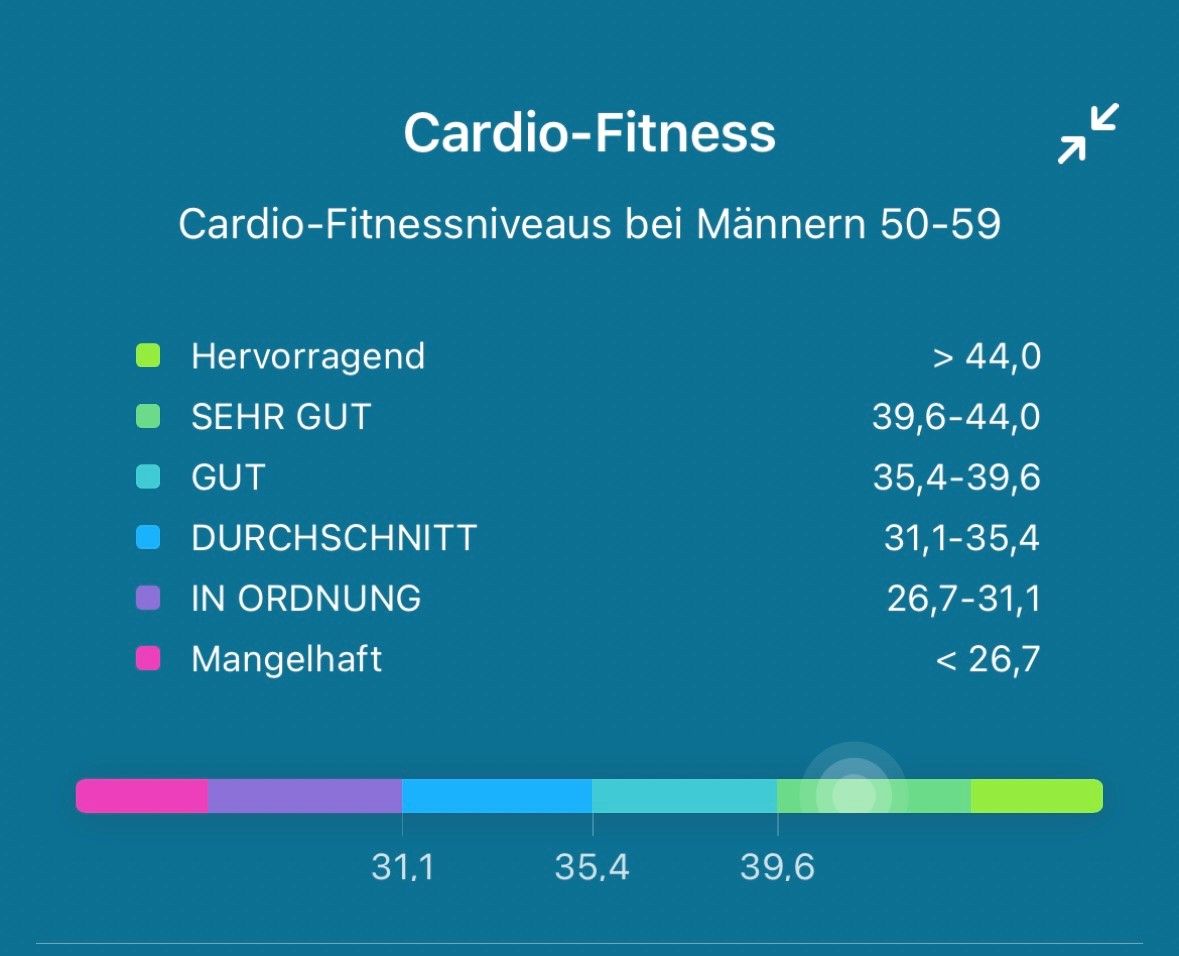 Wert und Niveau Cardio Fitness Fitbit Community