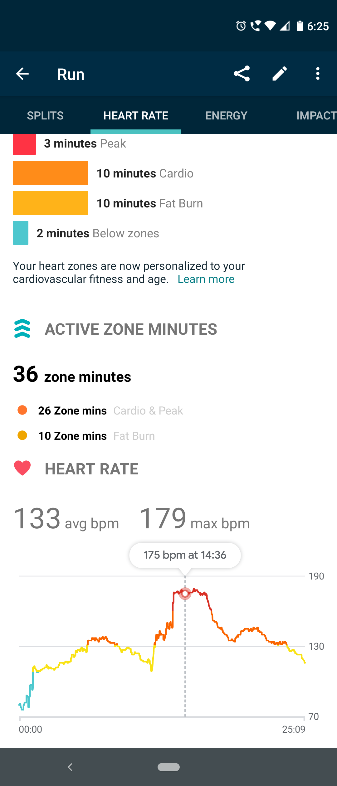 Fitbit 2025 fat burn