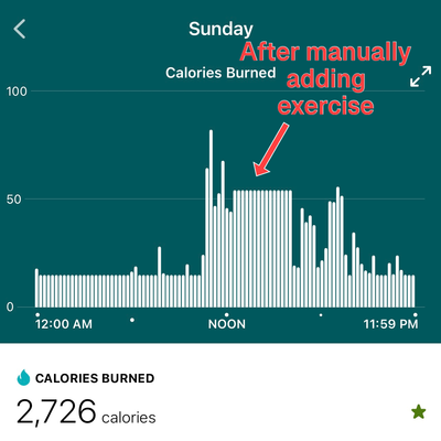 After adding a Manual Exercise