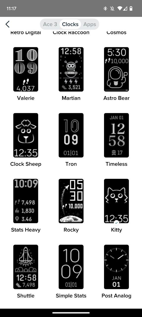 Charge 3 best sale fitbit clock faces