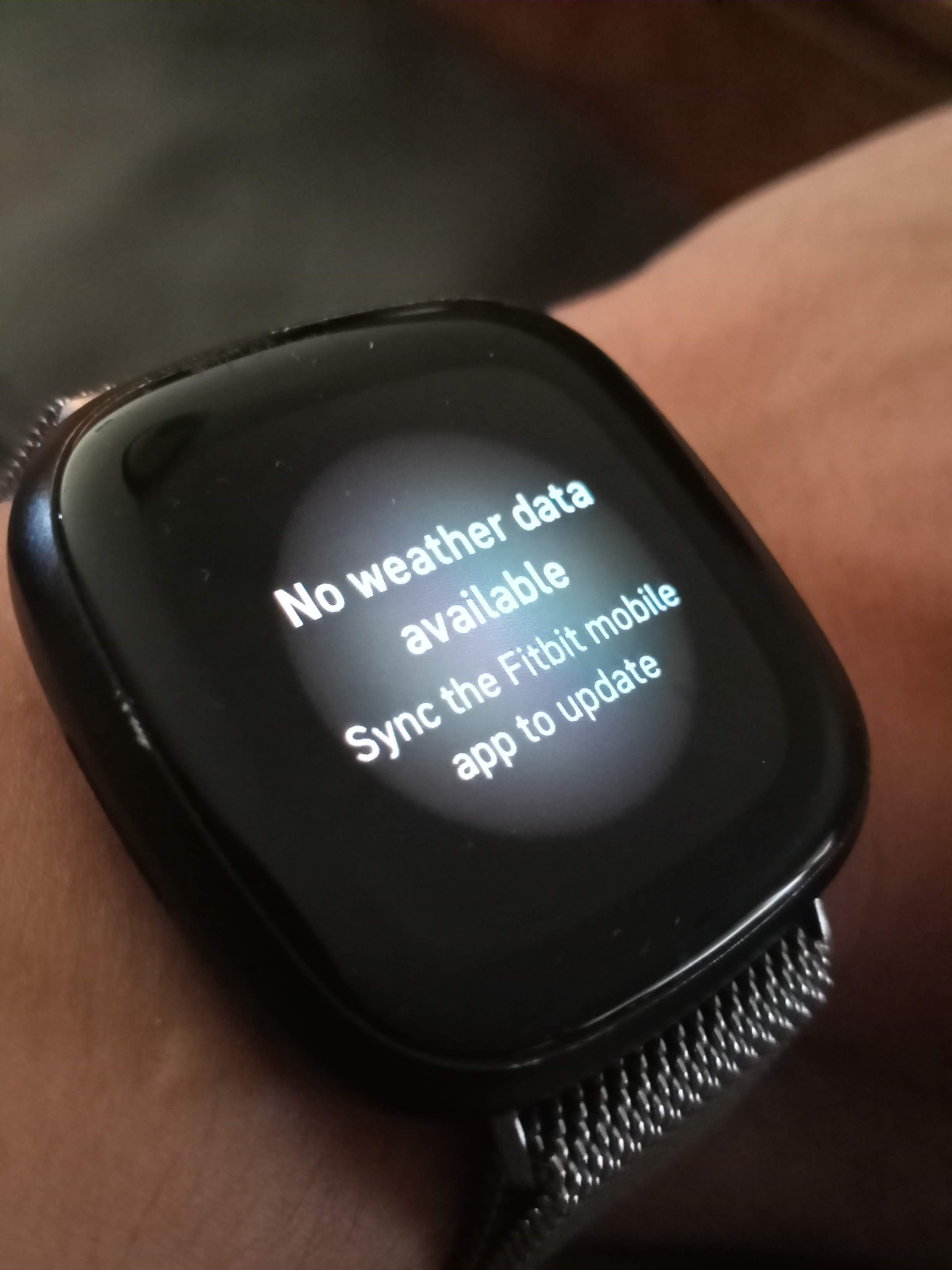 Cannot sync best sale fitbit versa