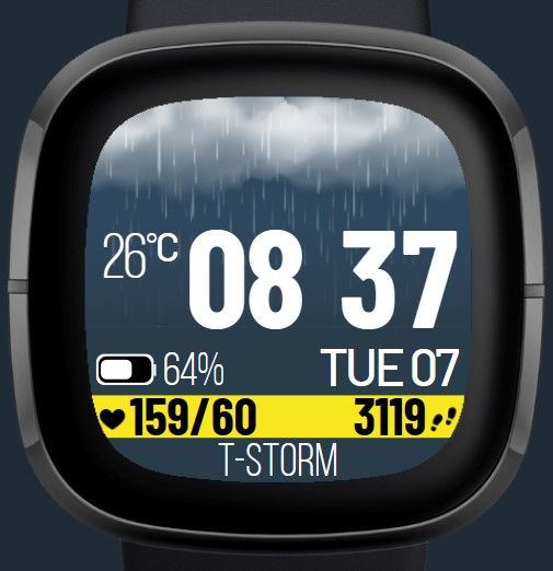 Free fitbit clock discount face with weather