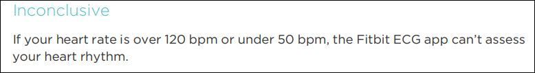 Inconclusive threshold should be 120bpm