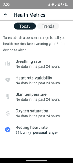 health metrics fitbit app for sense 042923 RHR from 042823.png