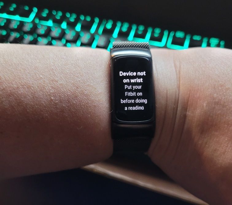 When trying to use the EDA Scan feature. "Device not on wrist" while on wrist..