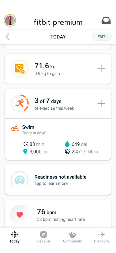 Swim lap counting in real time Fitbit Community