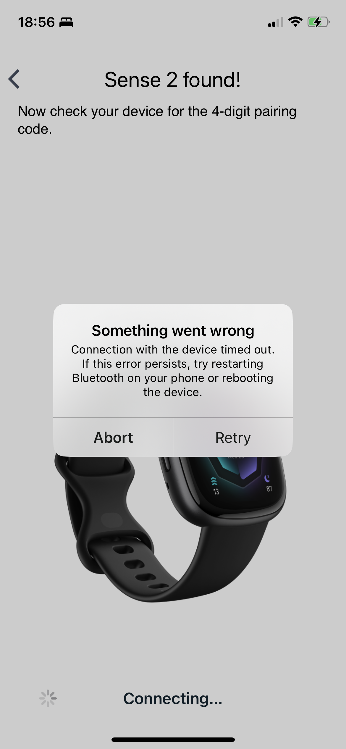 Cannot pair fitbit online charge 2