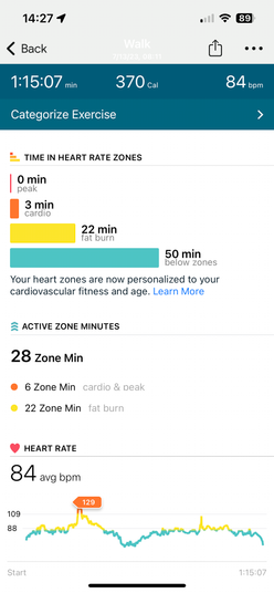 iOS exercise details