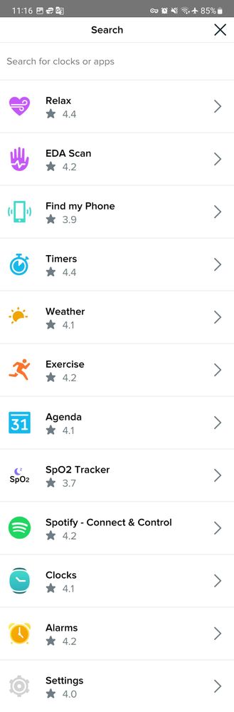 Fitbit versa 2 apps list hot sale