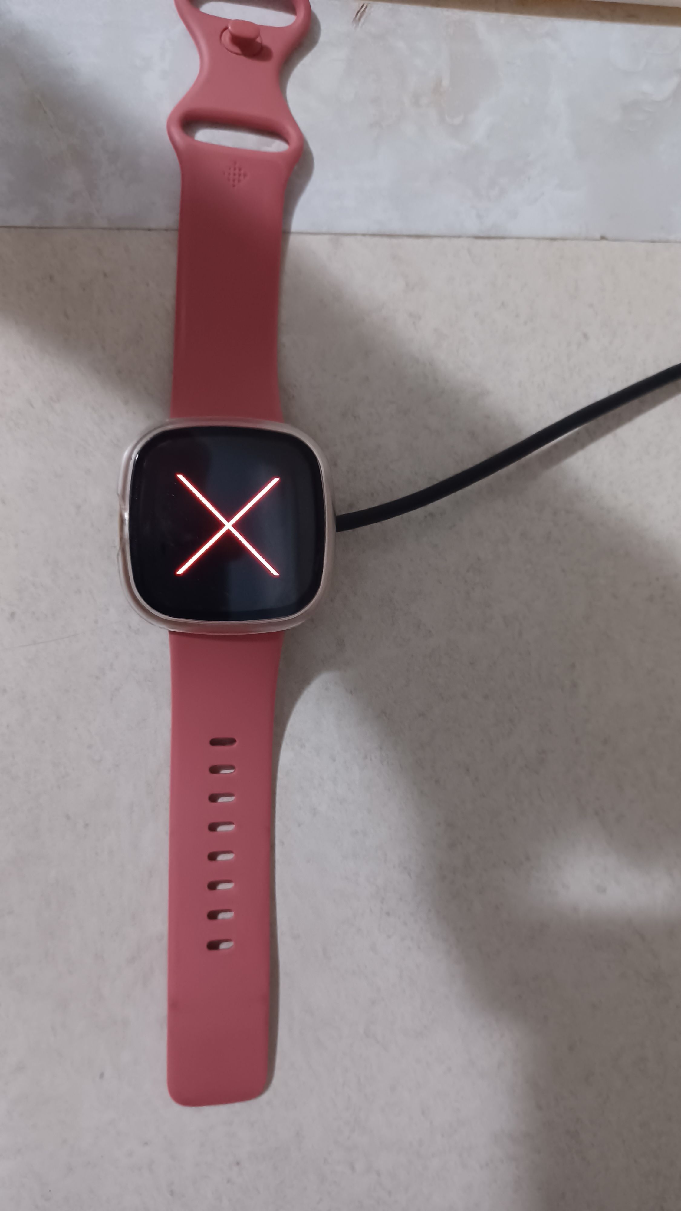 Correa nylon Fitbit Versa 4 (roja) 