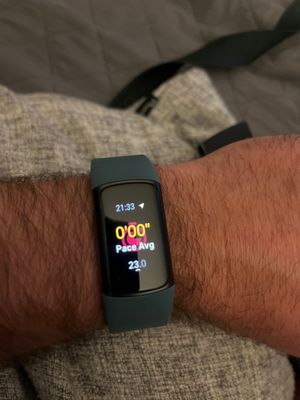 Fitbit charge 4 online running display