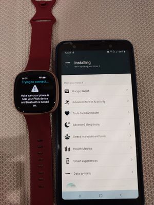 Connecting fitbit versa to hot sale phone