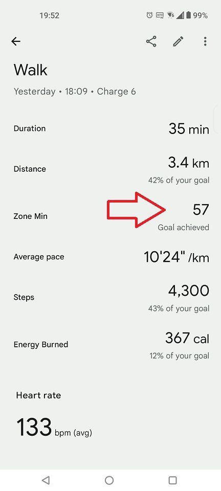 57 Zone Minutes