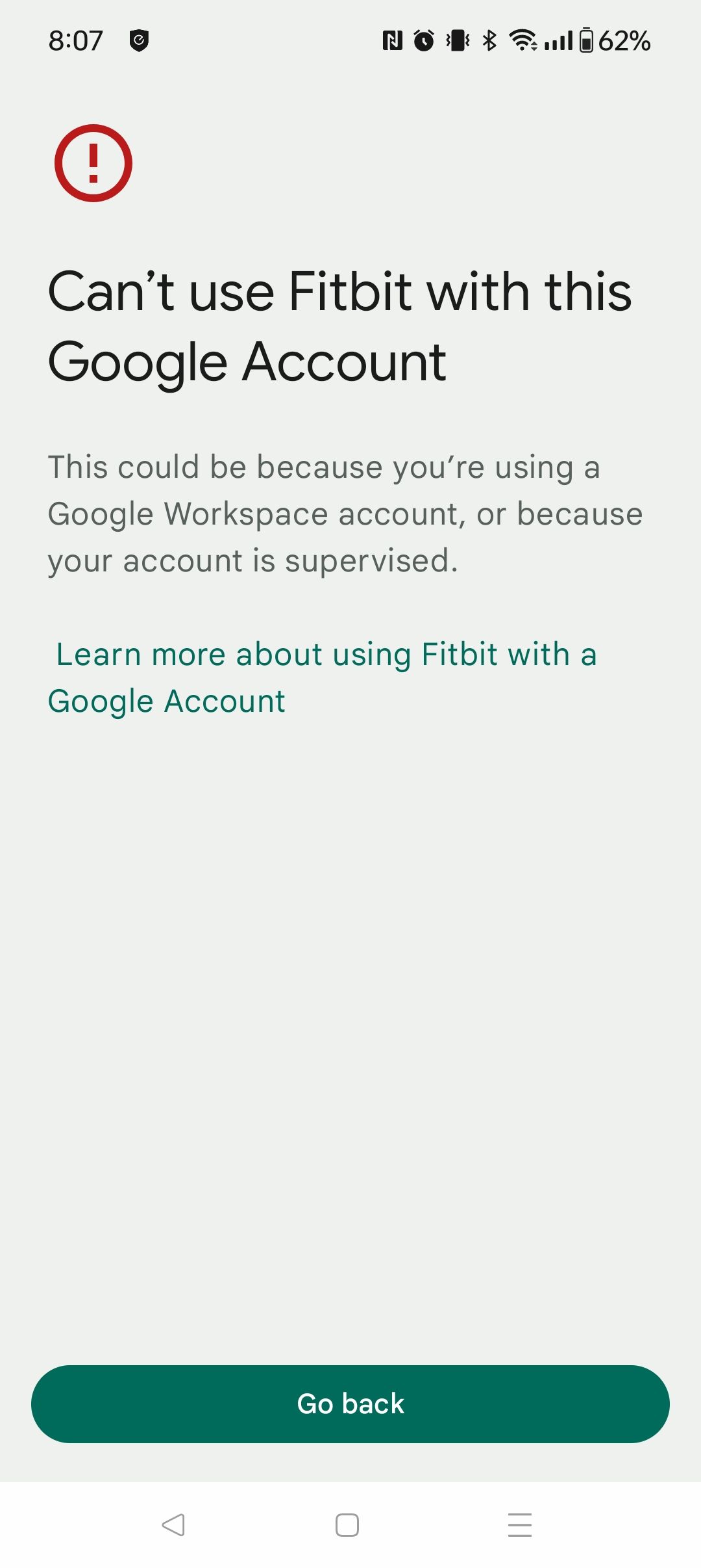 Cant best sale setup fitbit