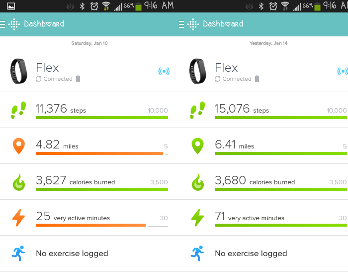 calories burned in fitbit