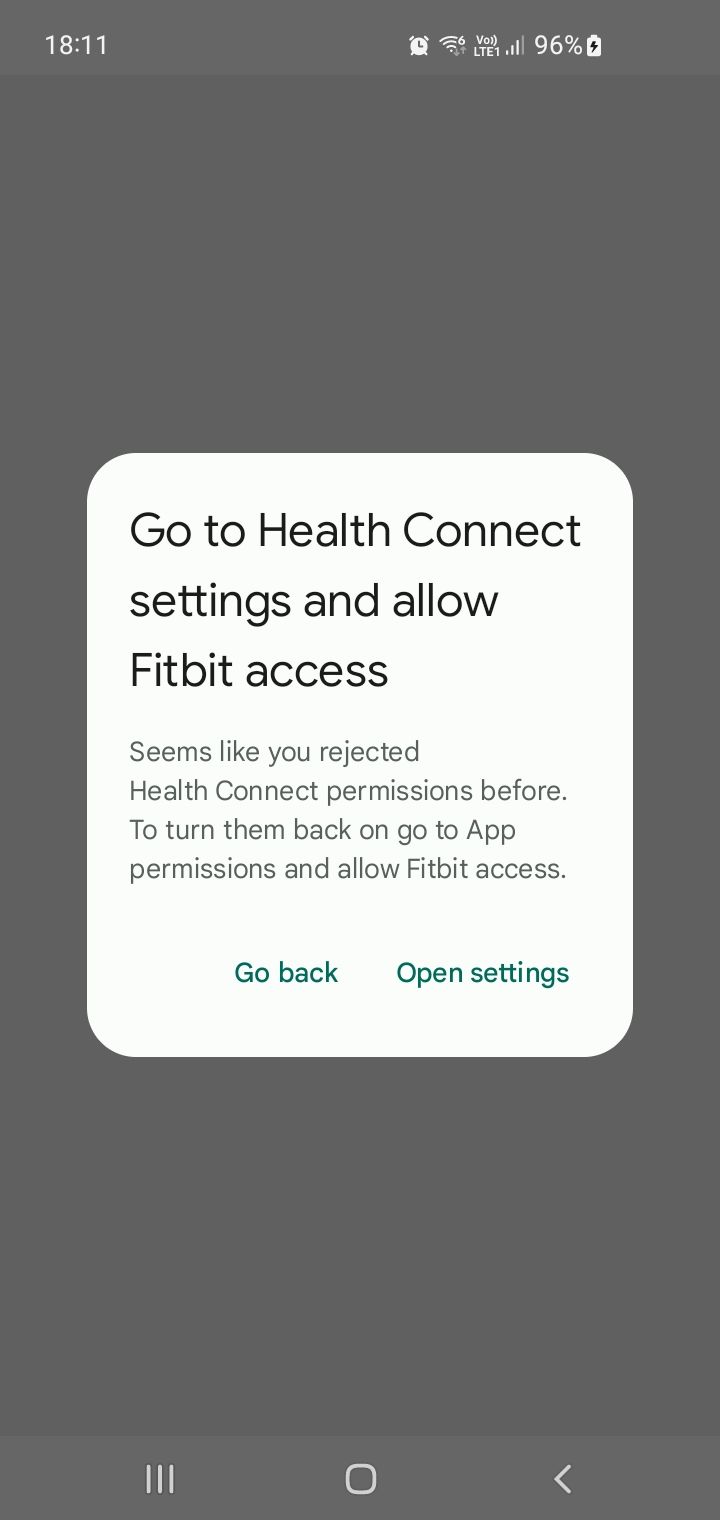 Solved Unable to connect to health connect Fitbit Community