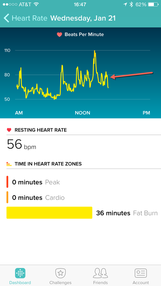 iOS Larger graph of HR Data
