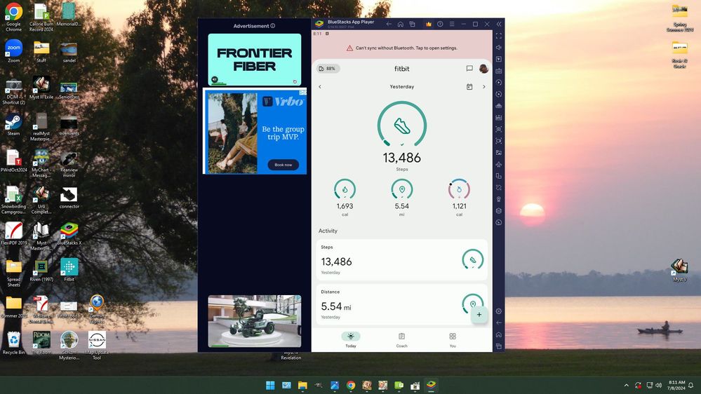 screen shot of pc desktop