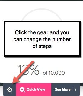 Changing Goals on Dashboard