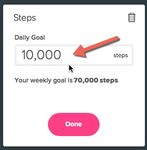 Changing Goals on Dashboard 2