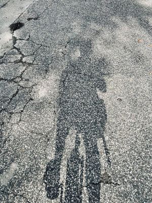 Shadow unicycle man