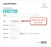 Entering activity for any day on Dashboard