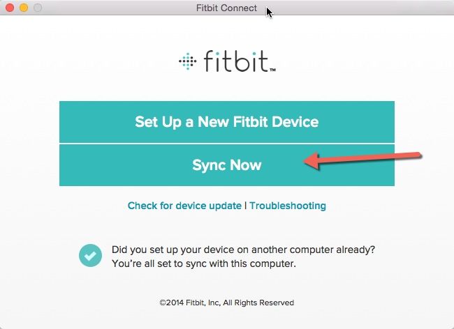 Fitbit Connect Sync
