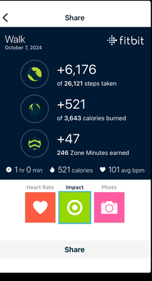 Additional walk data