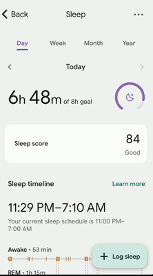 Sleep score is back