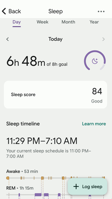 Sleep score is back