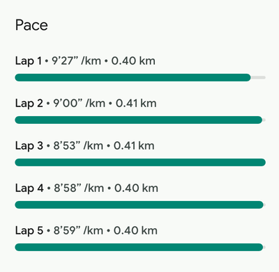 Pace report only shows average lap pace.