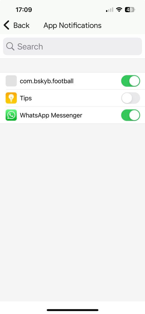 Tried all those. I now appear to have WhatsApp Messenger, bsky.football and Tips (from iPhone) but none of the others usually listed.