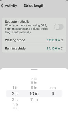 Stide length must be whole inch.