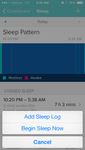 Screen shot of sleep log