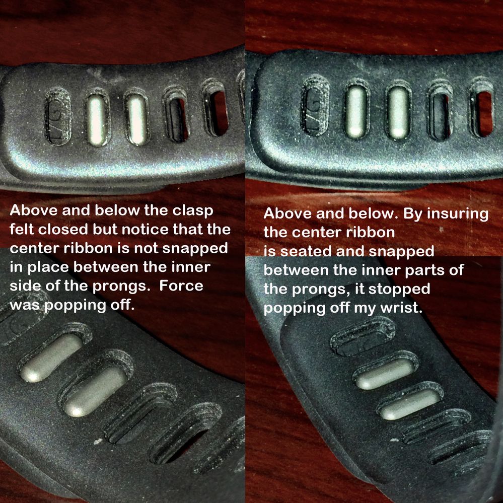 Seating the inner ribbon on prongs