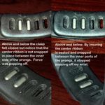 Seating the inner ribbon on prongs