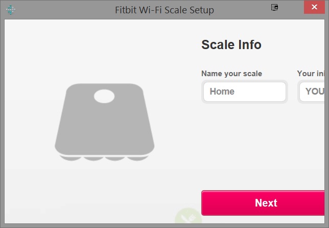 fitbit scale setup