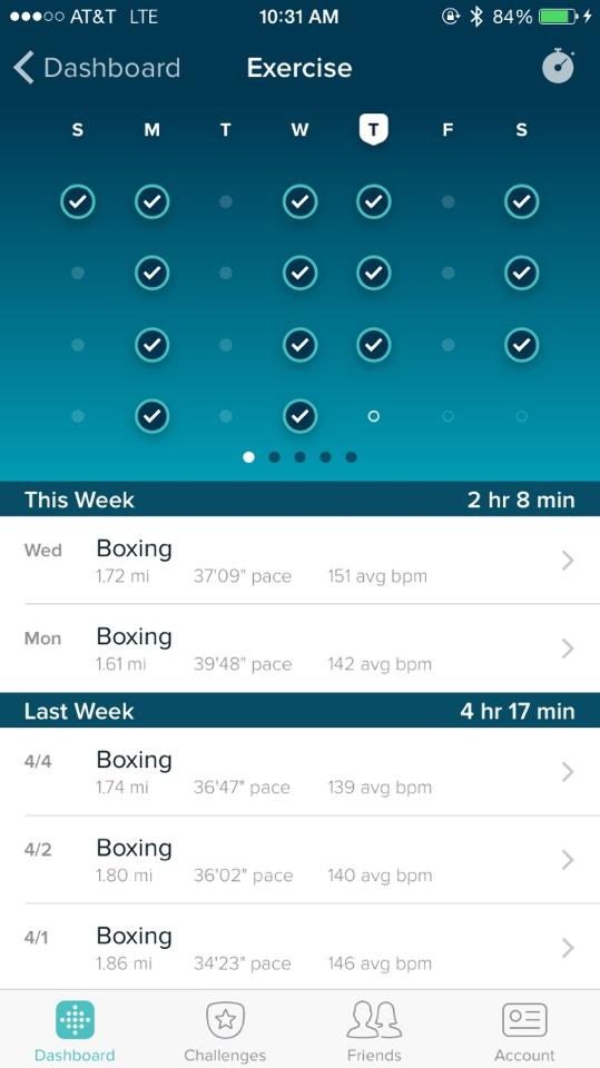fitbit not tracking exercise days